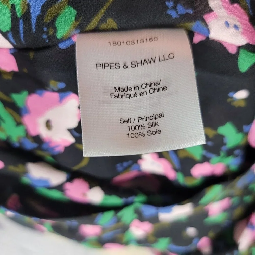 Veronica Beard Violet‎ Painted Ruched 100% Silk Mini Skirt Size 8